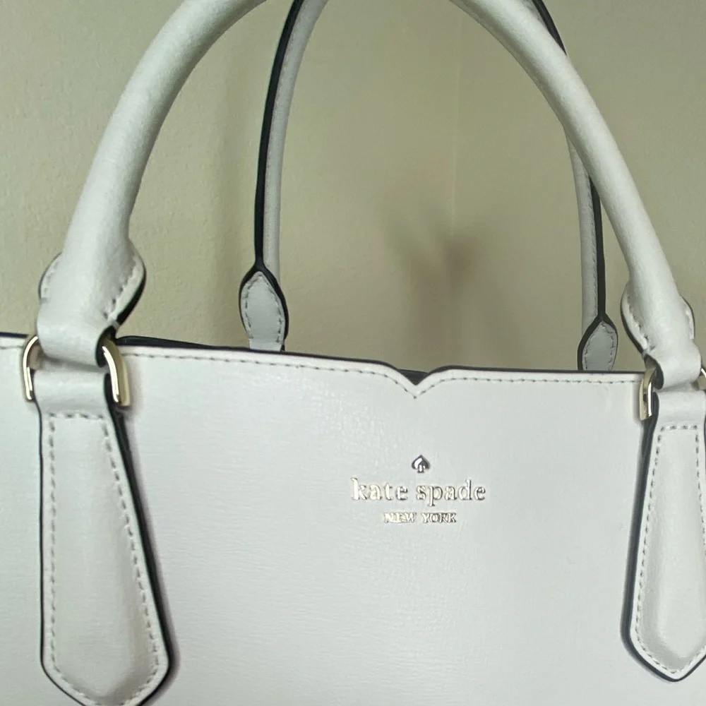 NWT Authentic Kate Spade Medium Triple Compartment Satchel, Opticwhite color - Picture 6 of 16